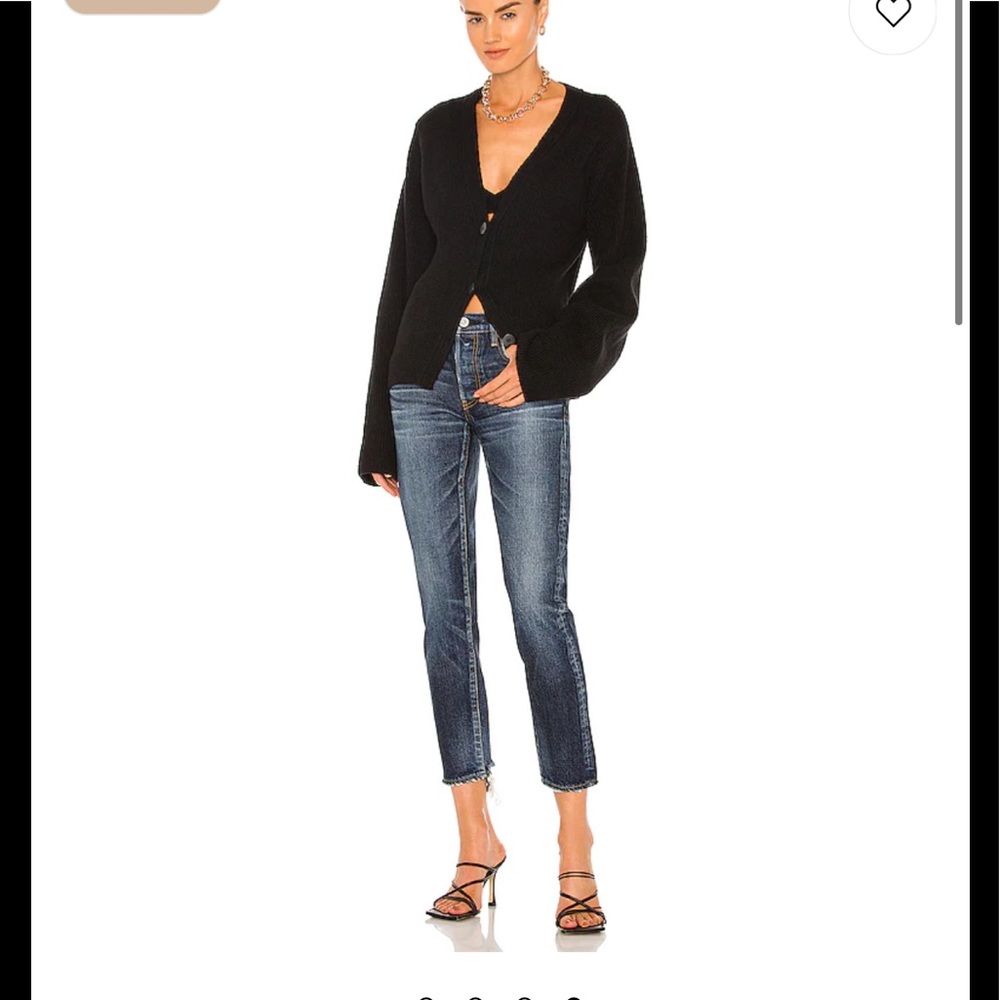 NWOT Moussy BLK MV ANDREWS TAPERED HW JEAN Size 27